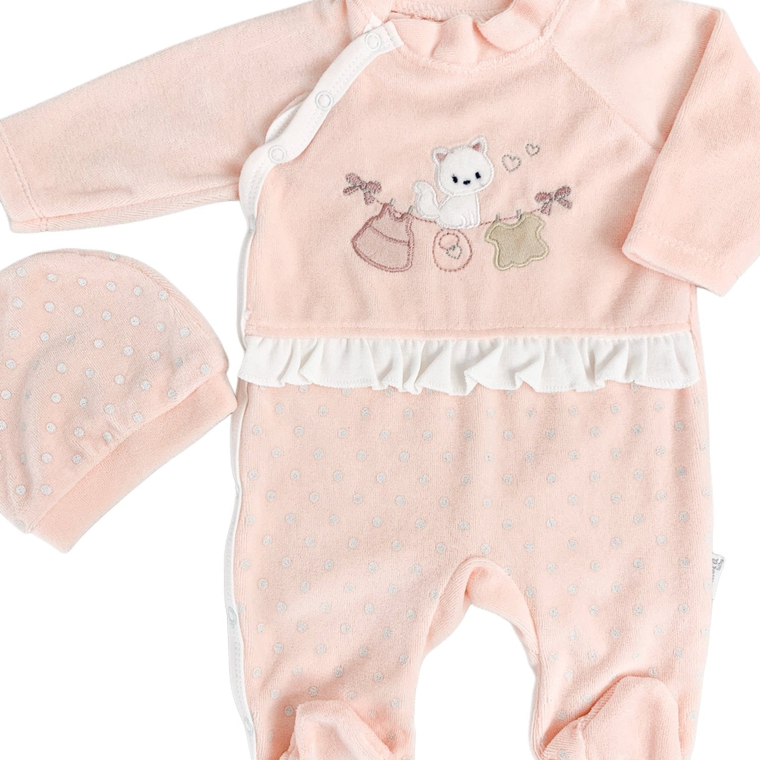 Salopeta fetite cu pisicuta - Botez bebelusi