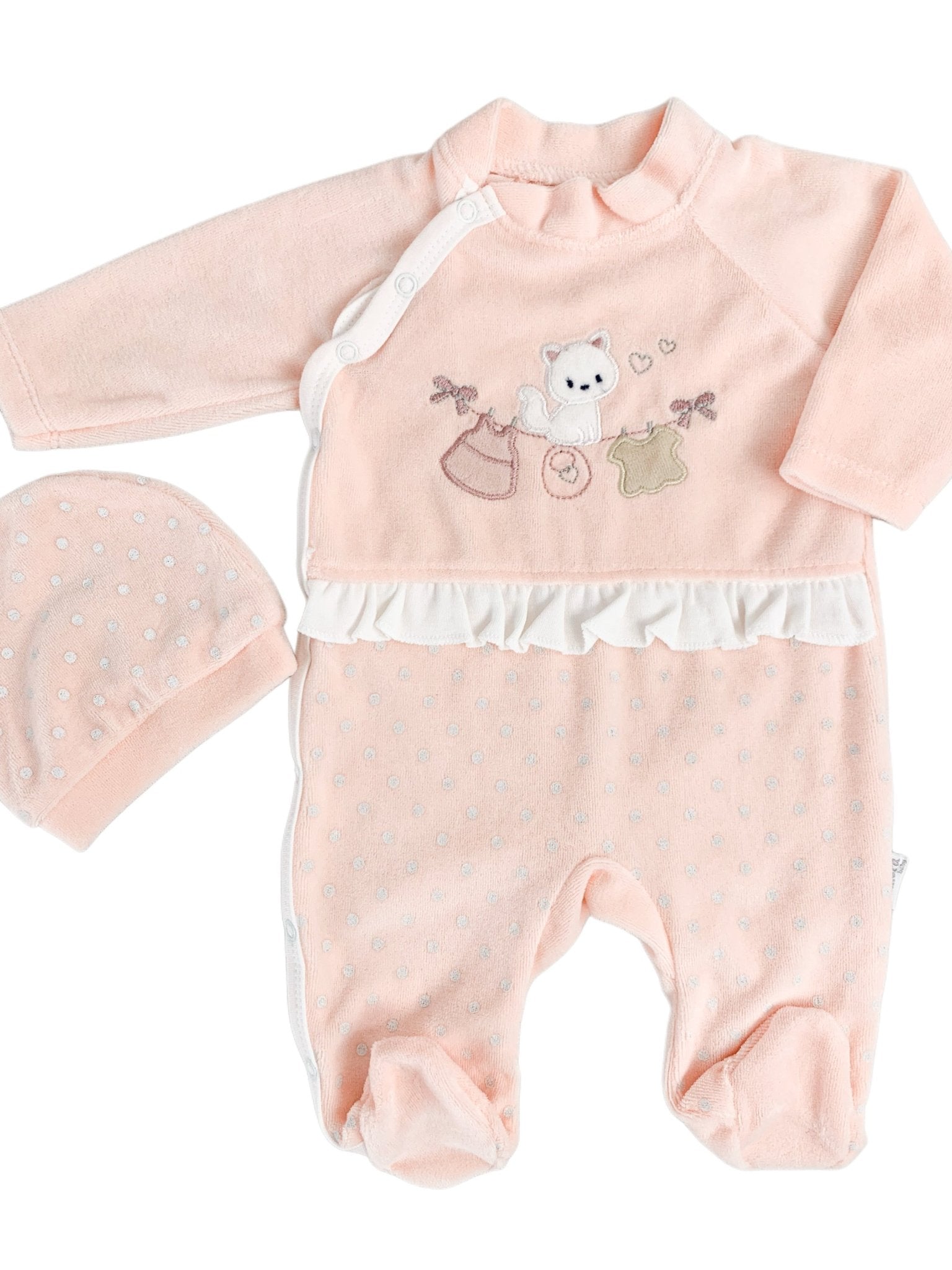 Salopeta fetite cu pisicuta - Botez bebelusi