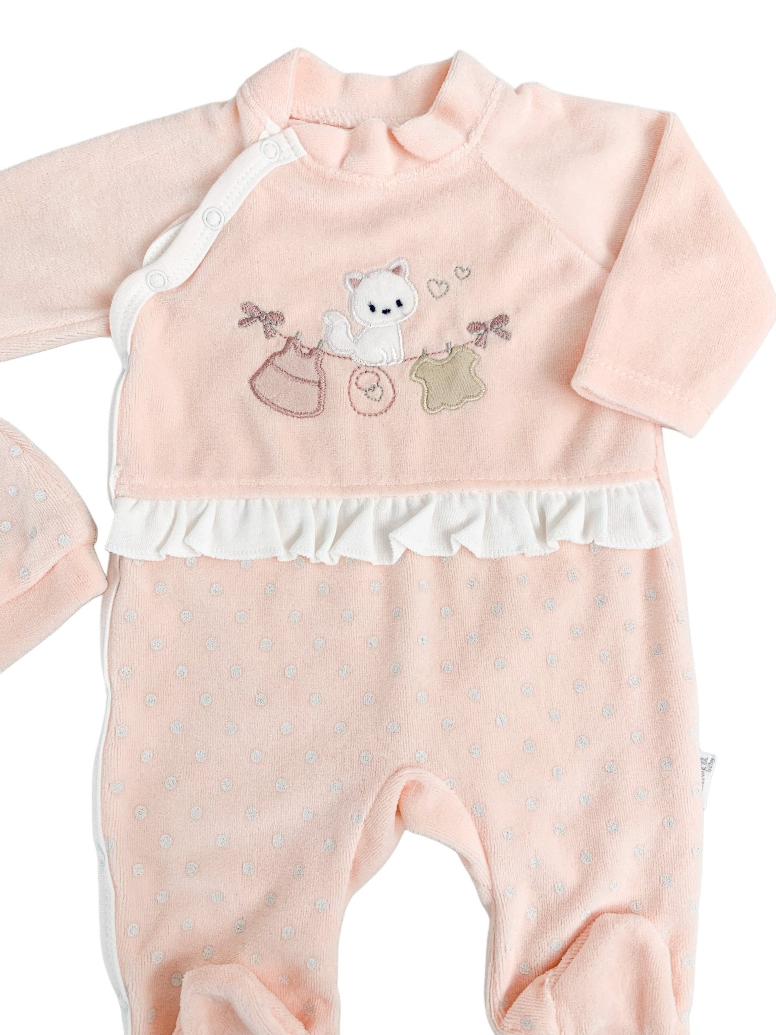 Salopeta fetite cu pisicuta - Botez bebelusi