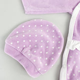 Salopeta fetite mov cu pisicuta - Botez bebelusi