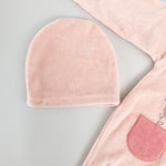 Salopeta fetite pufoasa cu flori - Botez bebelusi