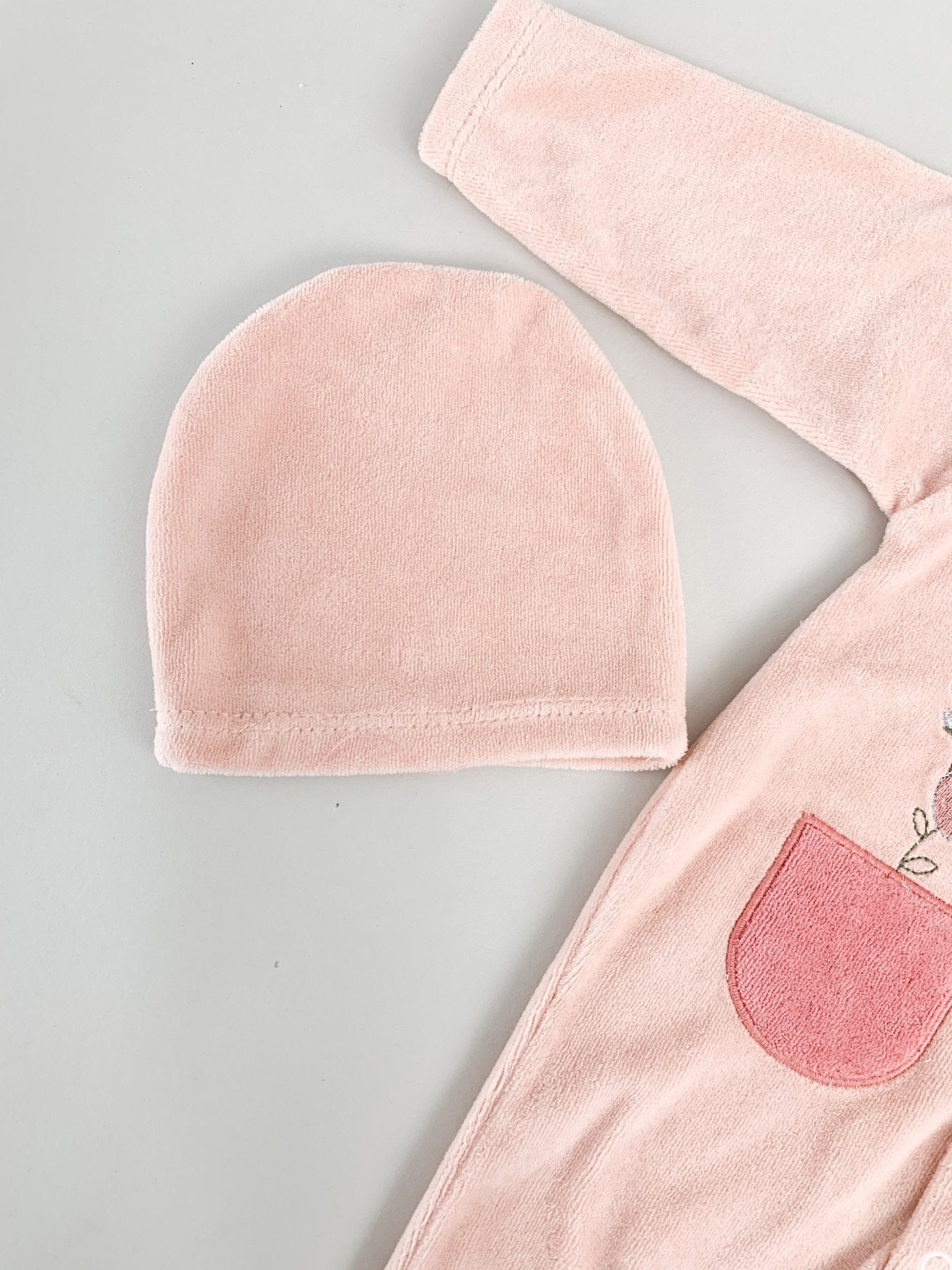 Salopeta fetite pufoasa cu flori - Botez bebelusi