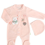 Salopeta fetite pufoasa cu ursulet - Botez bebelusi