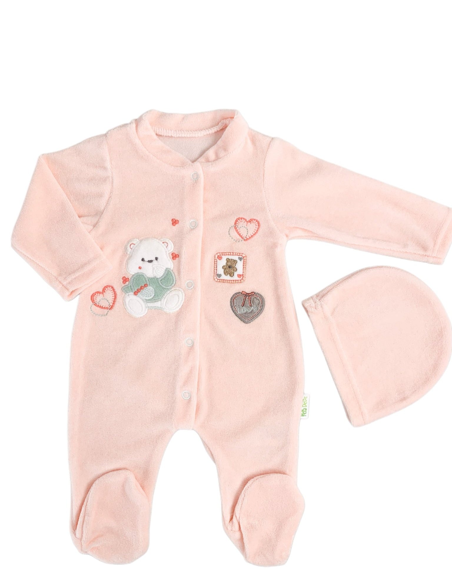 Salopeta fetite pufoasa cu ursulet - Botez bebelusi