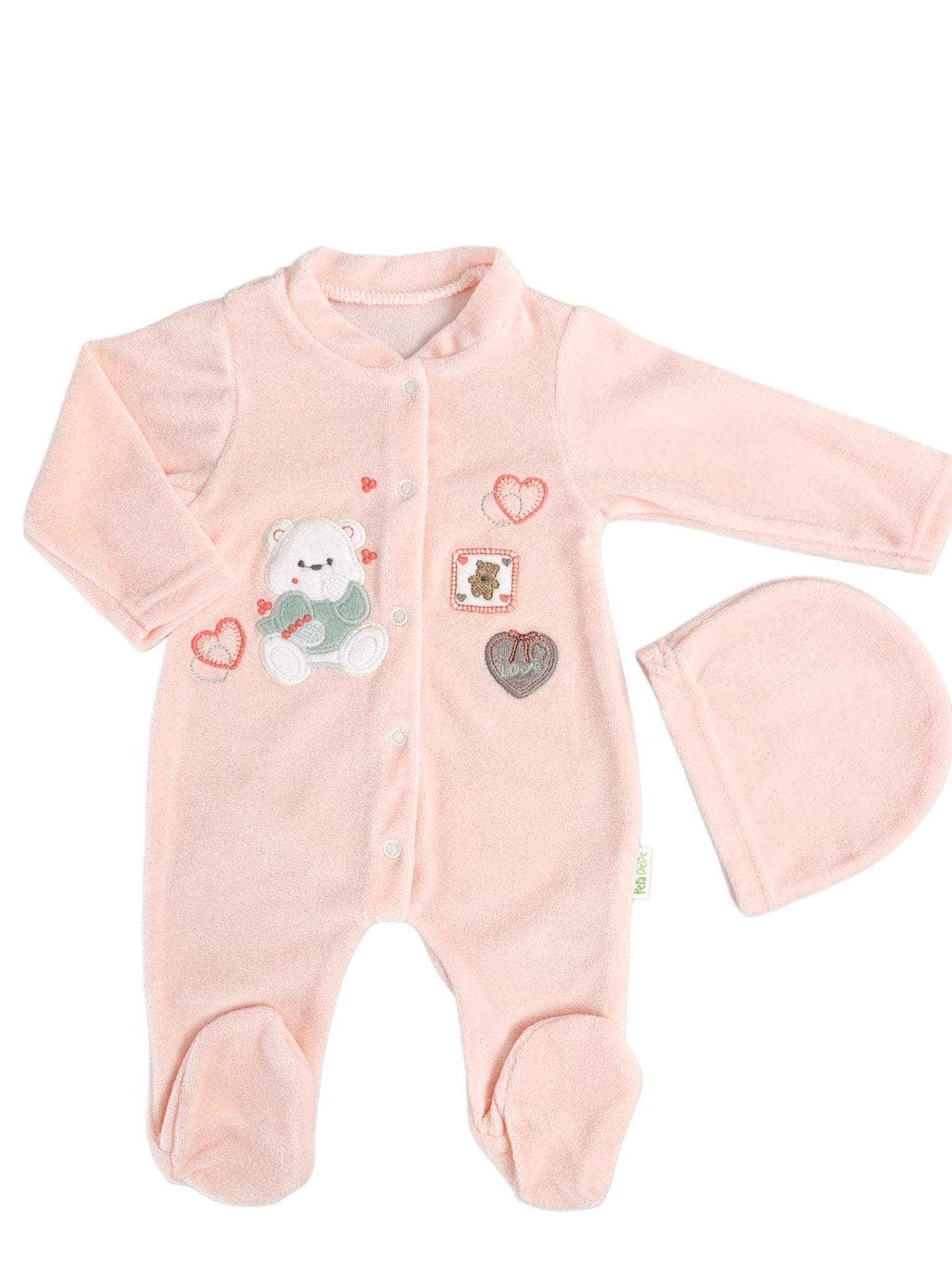 Salopeta fetite pufoasa cu ursulet - Botez bebelusi