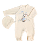 Salopeta galbena cu umbreluta si ploaie - Botez bebelusi