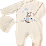 Salopeta galbena cu umbreluta si ploaie - Botez bebelusi