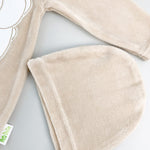 Salopeta maro pufoasa baiat cu ursulet - Botez bebelusi