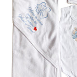Set baie baiat personalizat cu ursulet - Botez bebelusi