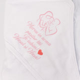 Set baie fetita personalizat cu ursulet - Botez bebelusi