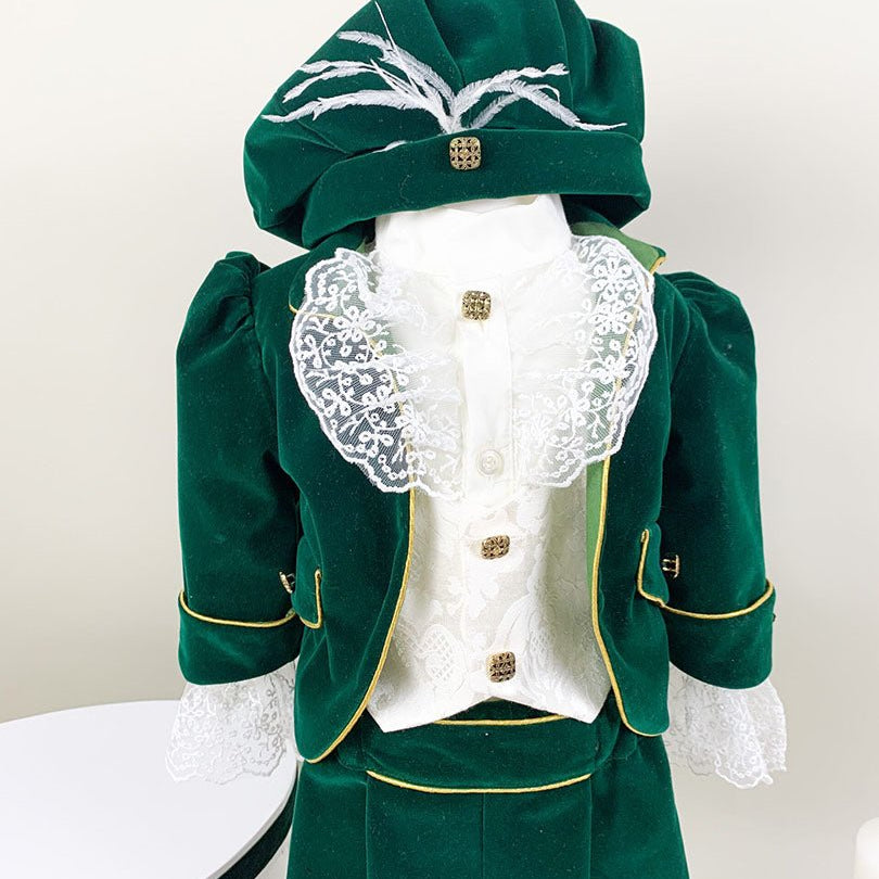 Set botez baiat print verde - Botez bebelusi