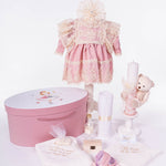 Set Botez Bebelusi cu Rochita, Cufar Depozitare si Trusou Hand - Made - Rosalia - Botez bebelusi