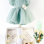 Set Botez Bebelusi cu Rochita Eleganta si Trusou Hand - Made - Alya - Botez bebelusi