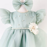 Set Botez Bebelusi cu Rochita Eleganta si Trusou Hand - Made - Alya - Botez bebelusi