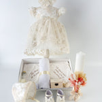 Set Botez Bebelusi cu Rochita Eleganta si Trusou Hand - Made - Ariadna - Botez bebelusi