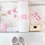 Set Botez Bebelusi cu Rochita Eleganta si Trusou Hand - Made - Leonor - Botez bebelusi