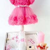 Set Botez Bebelusi cu Rochita Eleganta si Trusou Hand - Made - Leonor - Botez bebelusi