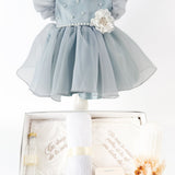 Set Botez Bebelusi cu Rochita Eleganta si Trusou Hand - Made - Madalena - Botez bebelusi