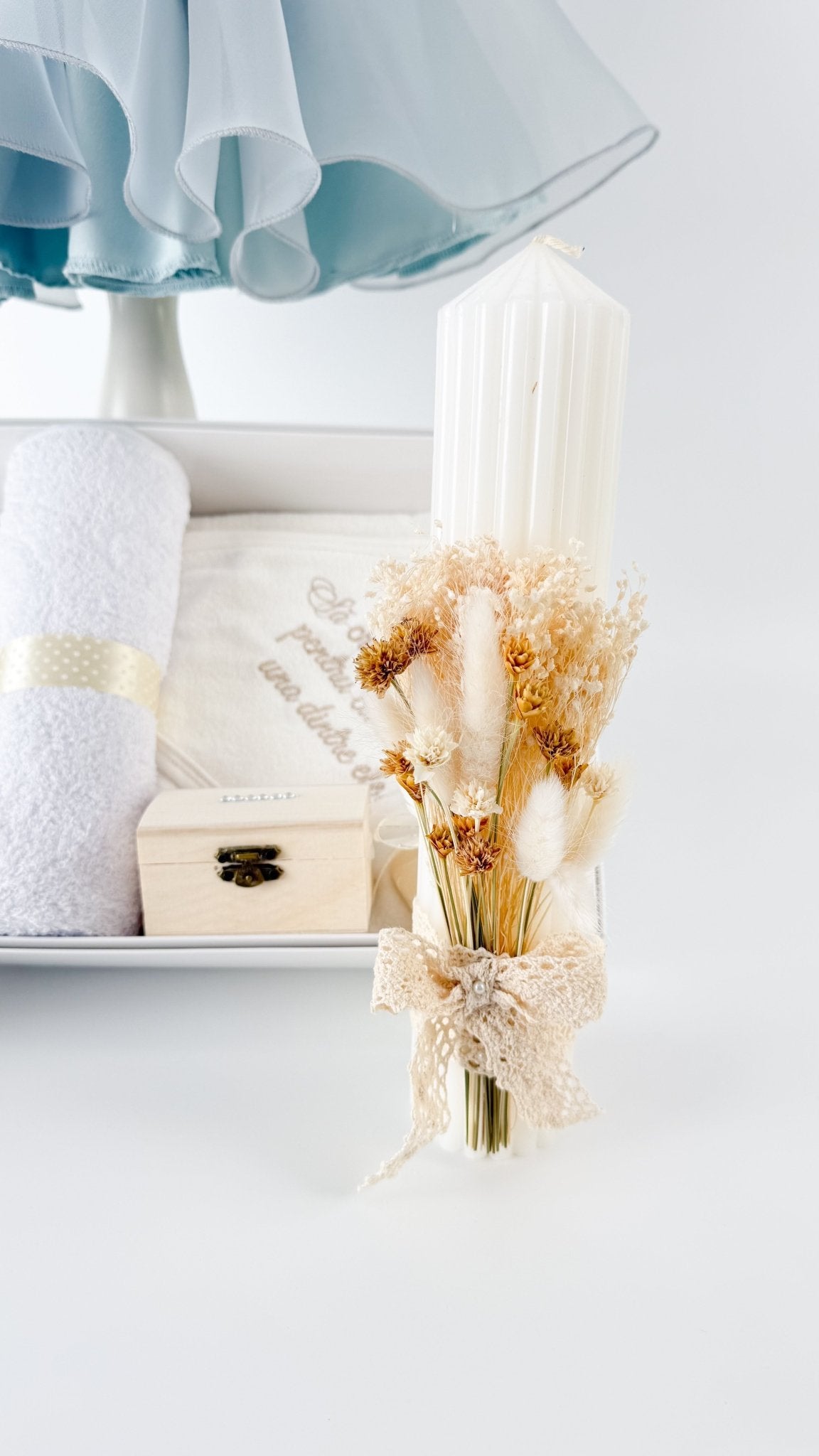 Set Botez Bebelusi cu Rochita Eleganta si Trusou Hand - Made - Madalena - Botez bebelusi