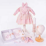 Set Botez Bebelusi cu Rochita Eleganta si Trusou Hand - Made - Mireya - Botez bebelusi