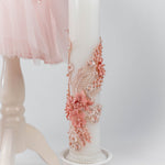 Set Botez Complet cu Rochita Roz Somon si Trusou Hand - made - Eleonora - Botez bebelusi