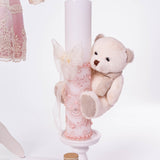 Set botez complet cu rochita, trusou hand made si lumanare personalizata - Caetana - Botez bebelusi