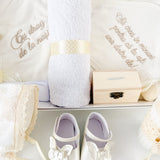 Set botez complet cu rochita, trusou hand made si lumanare personalizata - Filipa - Botez bebelusi