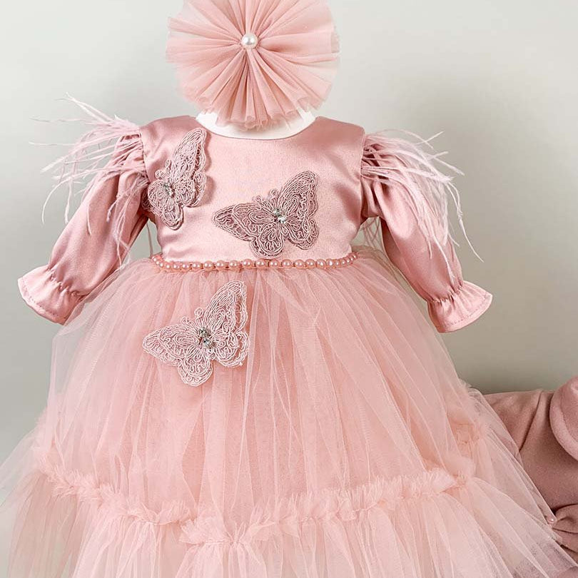 Set botez fete fluturi(cu paiete) - Botez bebelusi