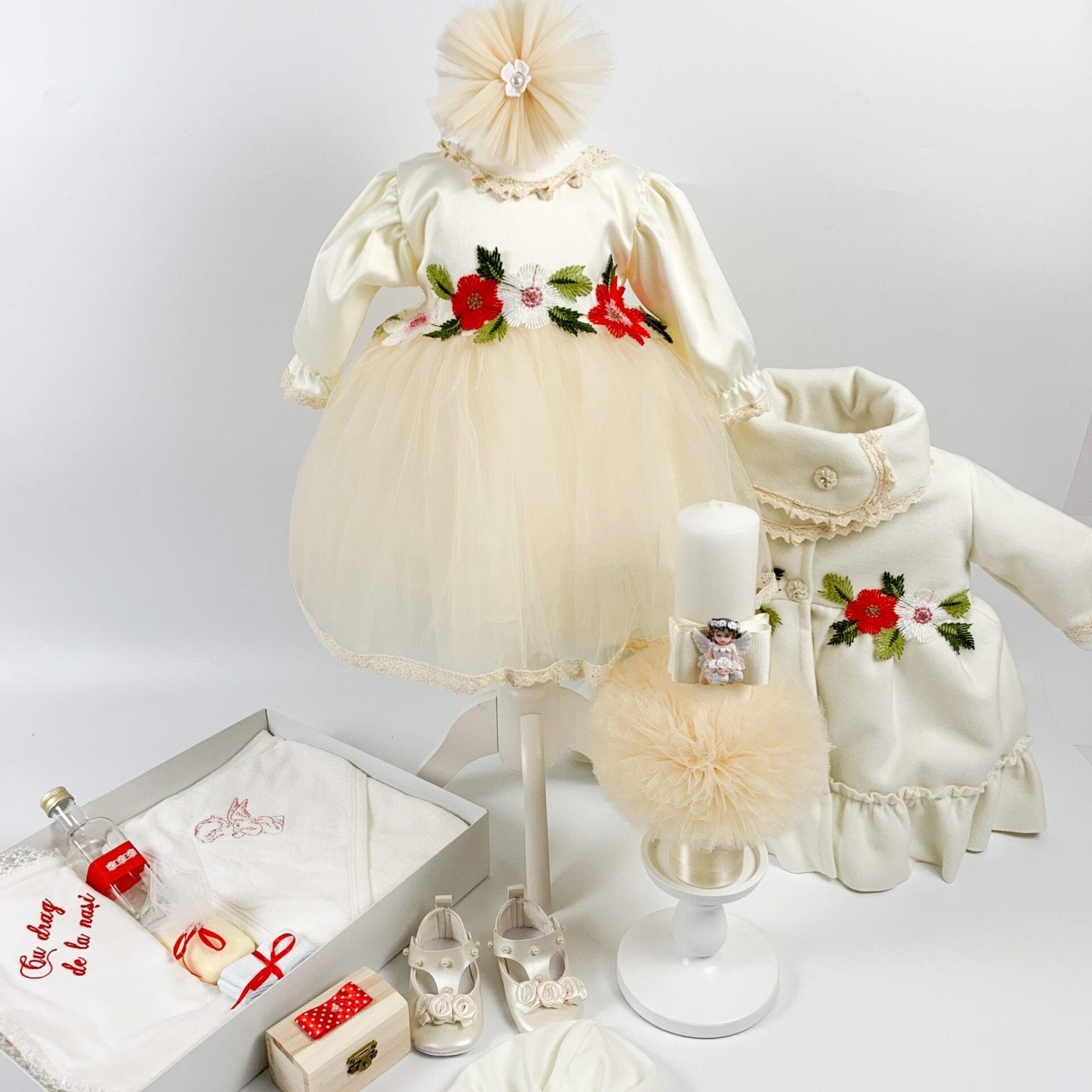 Set botez fetita cu flori Fifi - Botez bebelusi