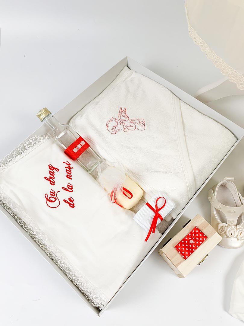 Set botez fetita cu flori Fifi - Botez bebelusi