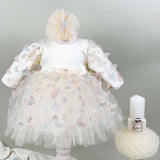 Set botez fetita cu fluturi colorati - Botez bebelusi