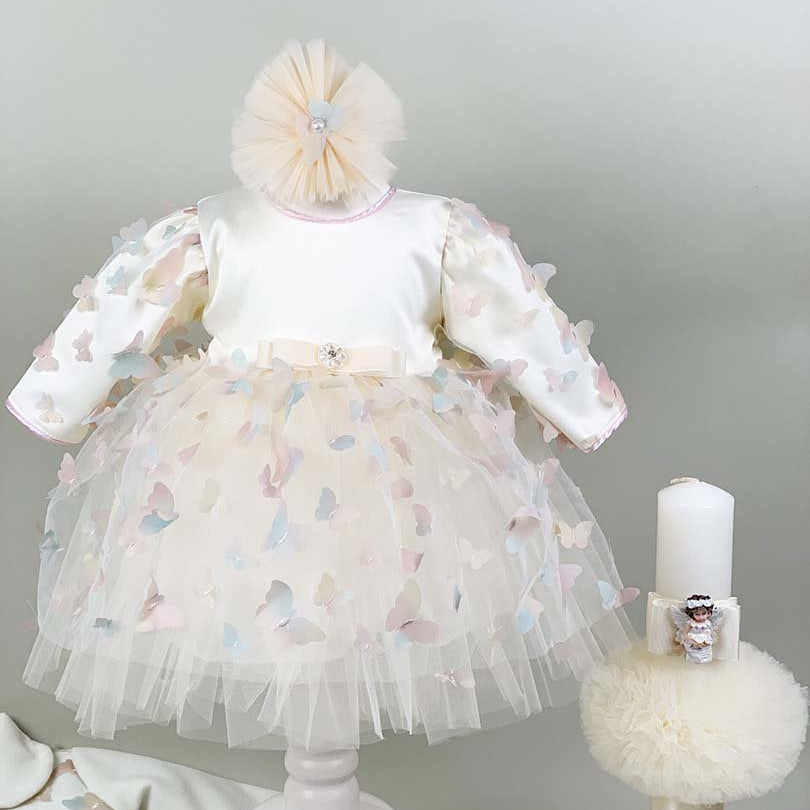 Set botez fetita cu fluturi colorati - Botez bebelusi