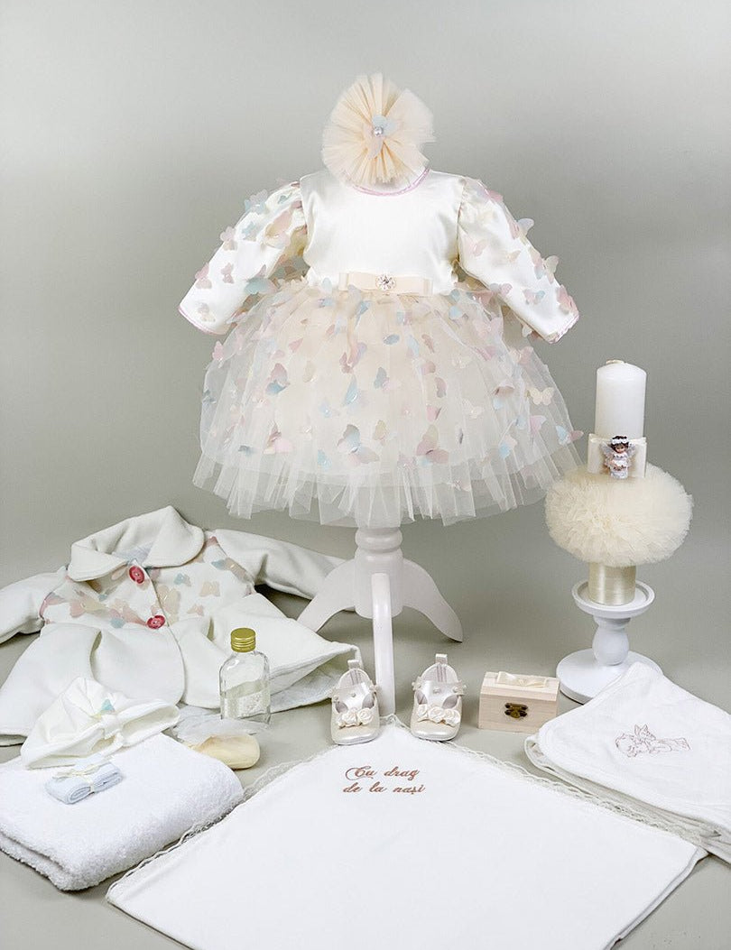 Set botez fetita cu fluturi colorati - Botez bebelusi