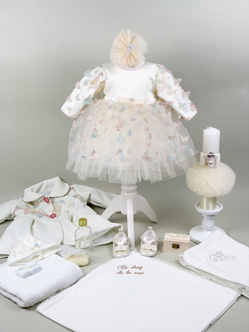 Set botez fetita cu fluturi colorati - Botez bebelusi