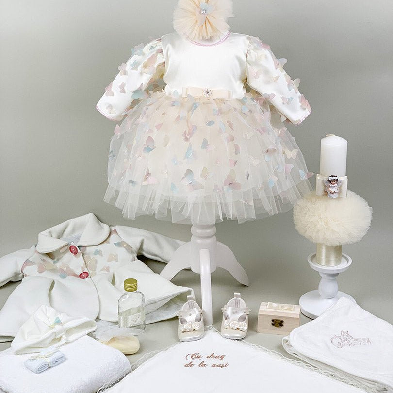 Set botez fetita cu fluturi colorati - Botez bebelusi