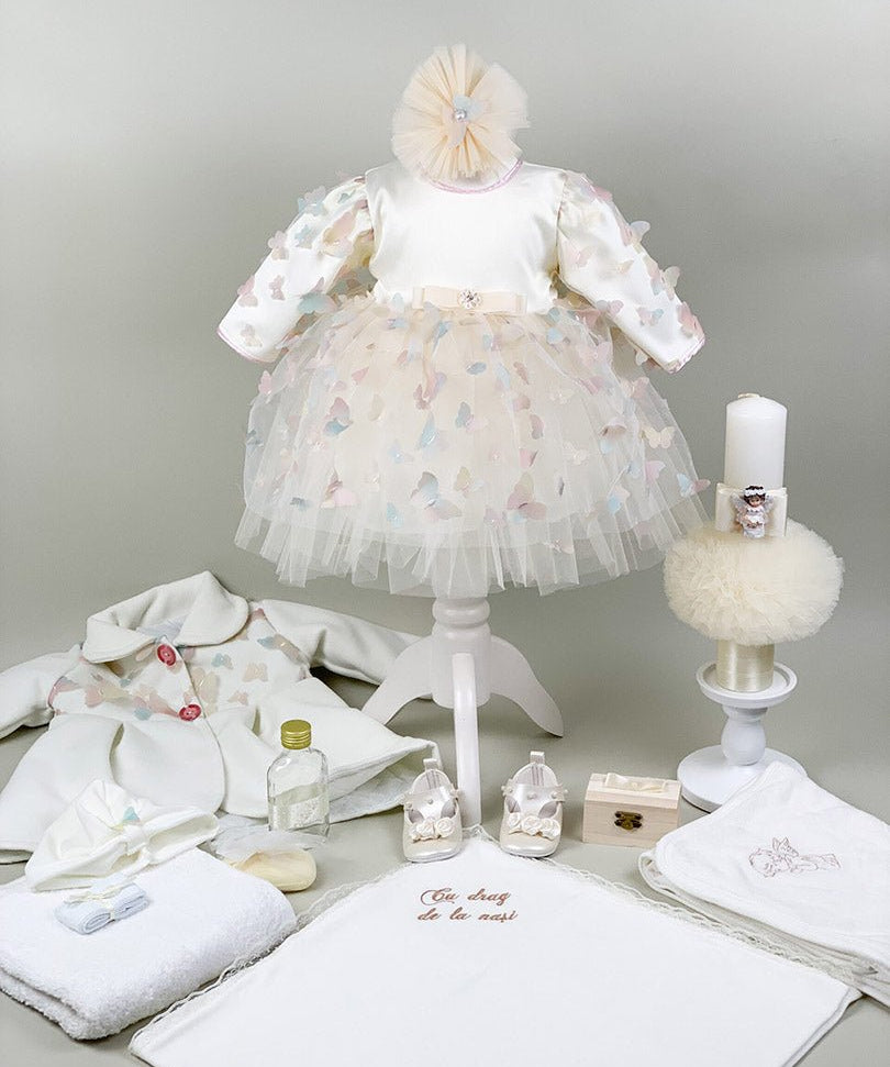 Set botez fetita cu fluturi colorati - Botez bebelusi