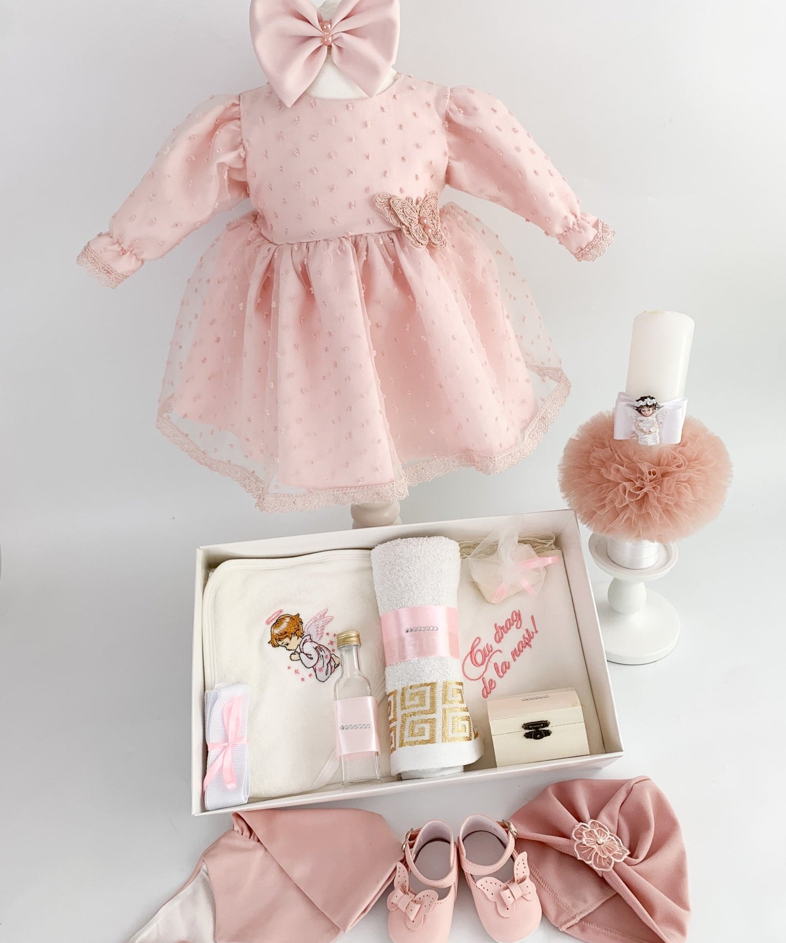 Set botez fetita roz Marilu - Botez bebelusi