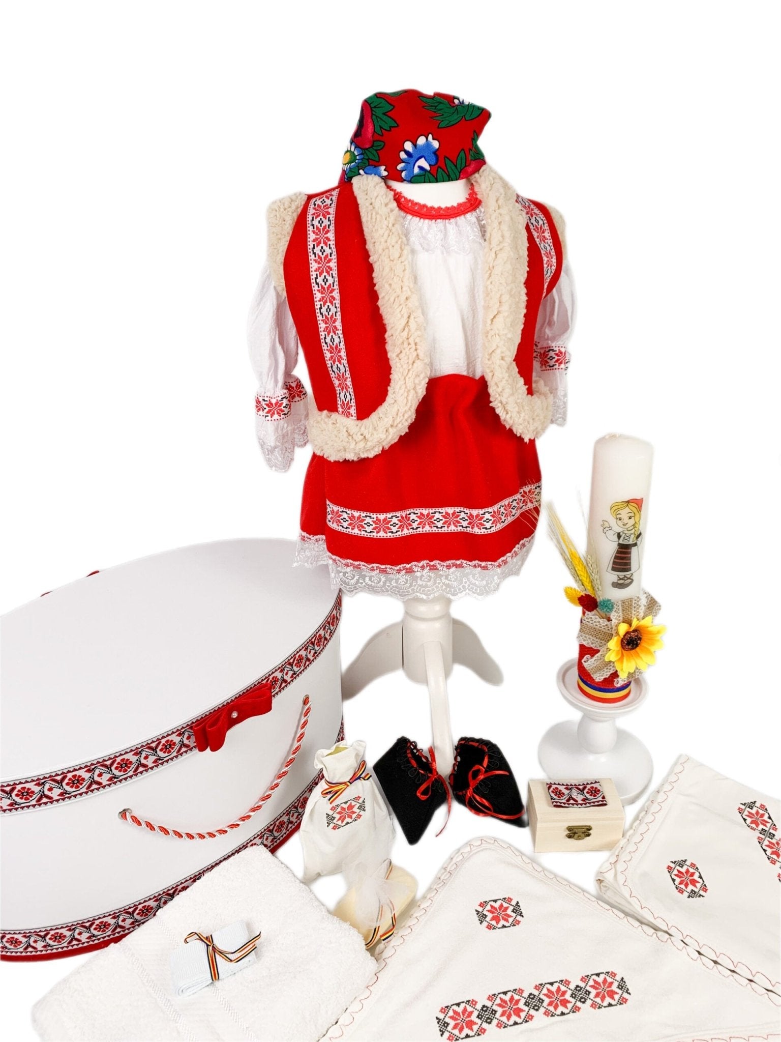 Set botez național fetita cu vesta - Botez bebelusi