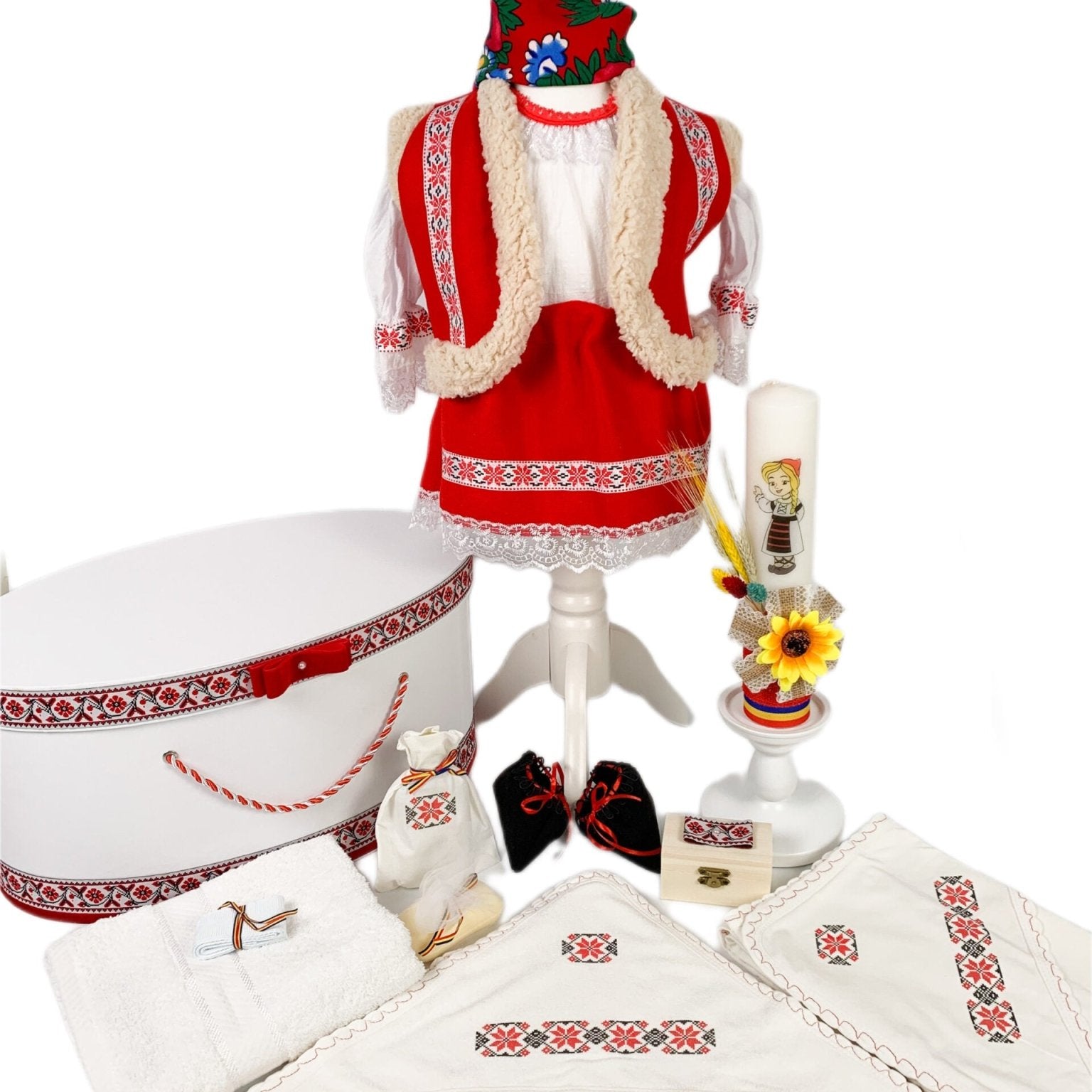 Set botez național fetita cu vesta - Botez bebelusi