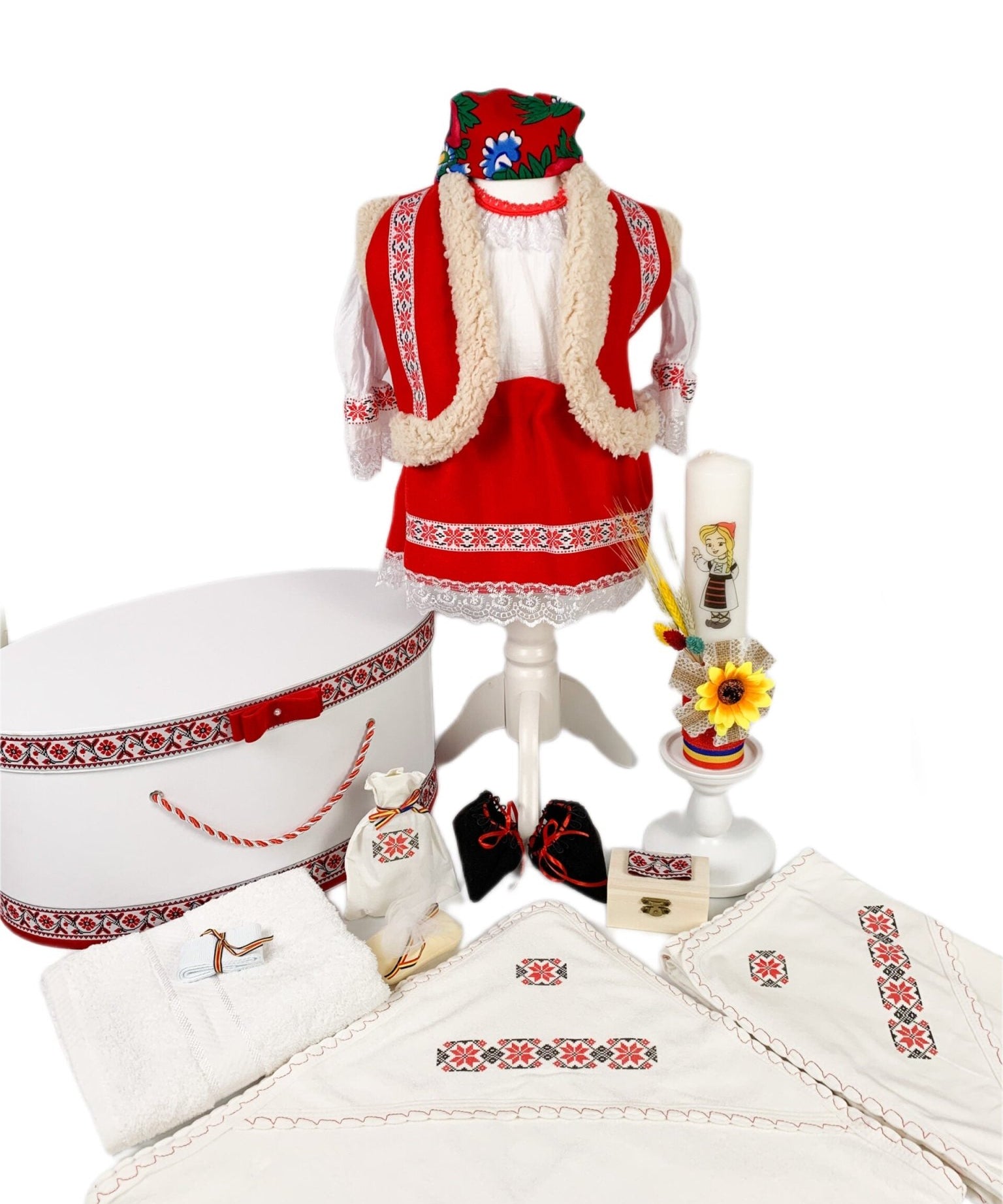 Set botez național fetita cu vesta - Botez bebelusi