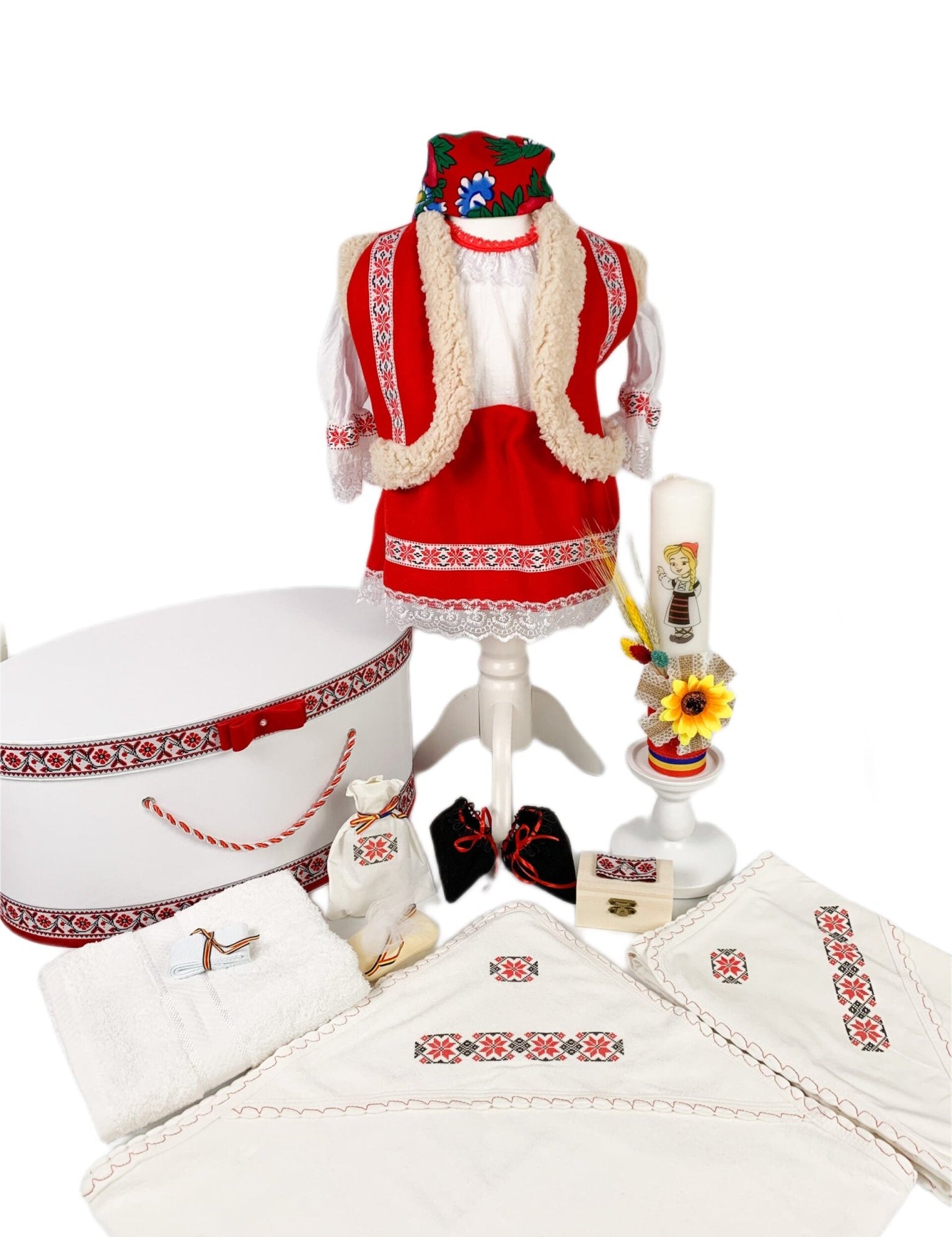 Set botez național fetita cu vesta - Botez bebelusi
