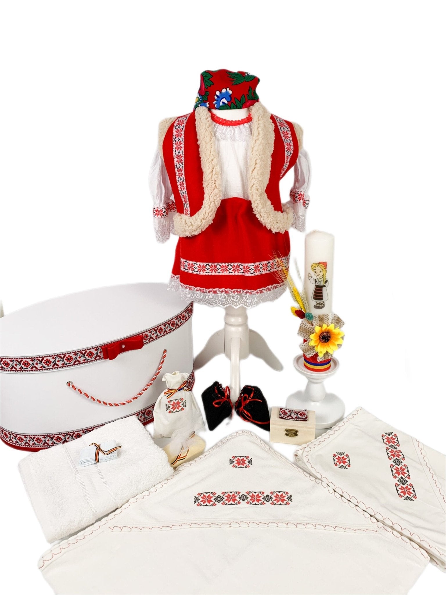 Set botez național fetita cu vesta - Botez bebelusi