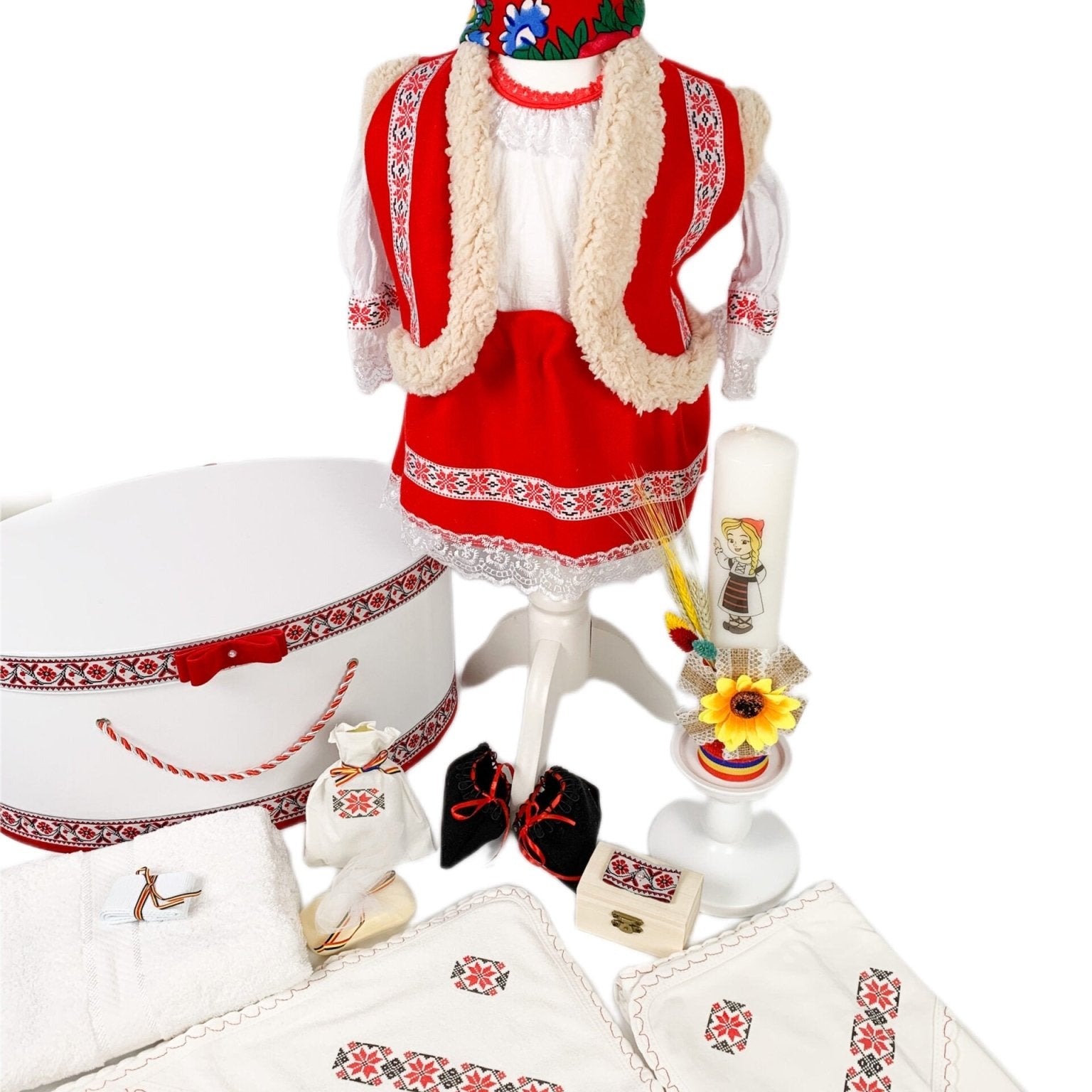 Set botez național fetita cu vesta - Botez bebelusi