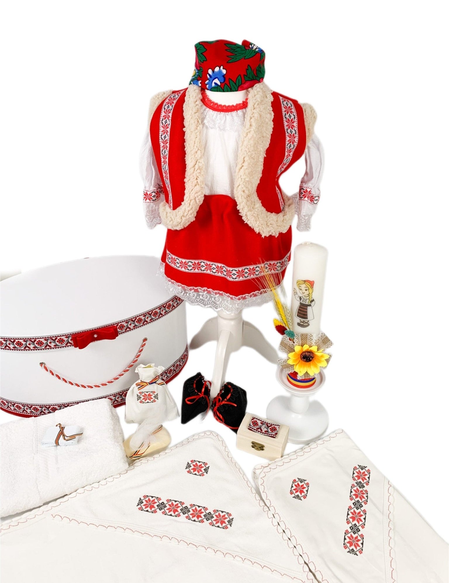 Set botez național fetita cu vesta - Botez bebelusi