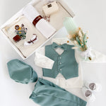 Set Complet Botez Bebelusi cu Camasuta si Trusou Lucrat Manual - Claudiu - Botez bebelusi