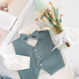 Set Complet Botez Bebelusi cu Camasuta si Trusou Lucrat Manual - Claudiu - Botez bebelusi