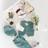 Set Complet Botez Bebelusi cu Camasuta si Trusou Lucrat Manual - Claudiu - Botez bebelusi