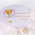 Set Complet Botez Bebelusi cu Rochita Eleganta, Lumanare si Cufar Personalizat - Aitana - Botez bebelusi