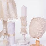 Set Complet Botez Bebelusi cu Rochita Eleganta, Lumanare si Cufar Personalizat - Aitana - Botez bebelusi