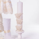 Set Complet Botez Bebelusi cu Rochita Eleganta, Lumanare si Cufar Personalizat - Ambra - Botez bebelusi